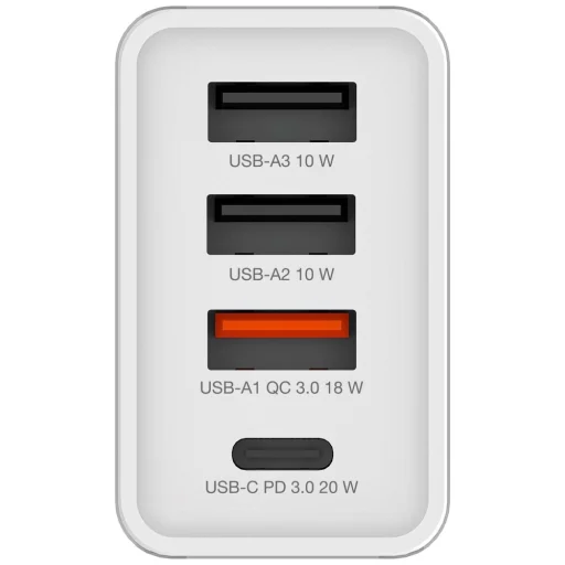 Verbatim 30W Fali Töltő 3xUSB-A/USB-C PD 3.0 CHR-30EU2 fehér - 2