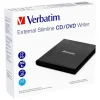 Verbatim Slimline Külső CD/DVD író USB2.0 Fekete 53504 thumbnail