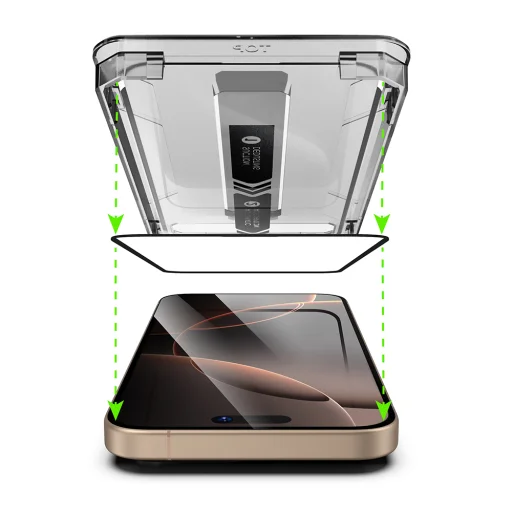 Techsuit - TitanGlass Teljes Lefedettségű (2 darabos csomag) - iPhone 15 Pro - Adatvédelmi üvegfólia - 4