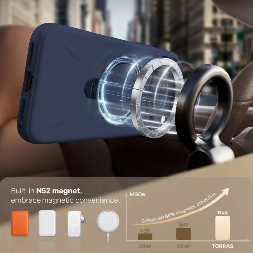 iPhone 17 Pro Max Torras - QPRO Silicone Series - Tengerkék tok - 6