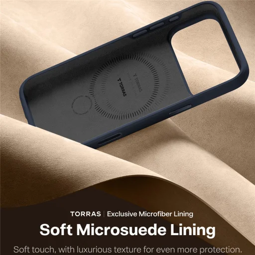 iPhone 17 Pro Max Torras - QPRO Silicone Series - Tengerkék tok - 7