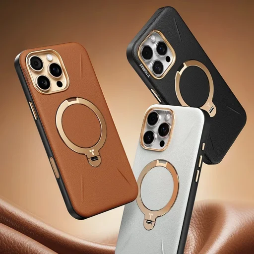 iPhone 17 Pro Torras QPRO Leather Series - Barna tok - 10