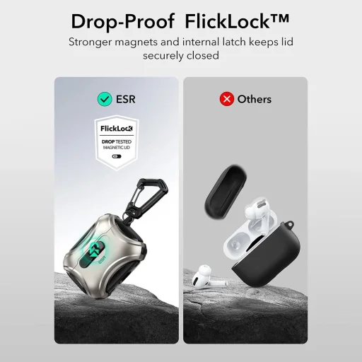 Apple AirPods Pro 3 Titanium ESR Cyber FlickLock HaloLock tok - 9