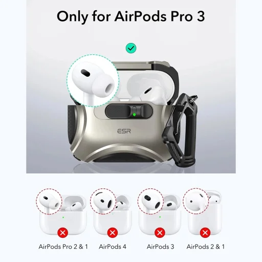 Apple AirPods Pro 3 Titanium ESR Cyber FlickLock HaloLock tok - 7