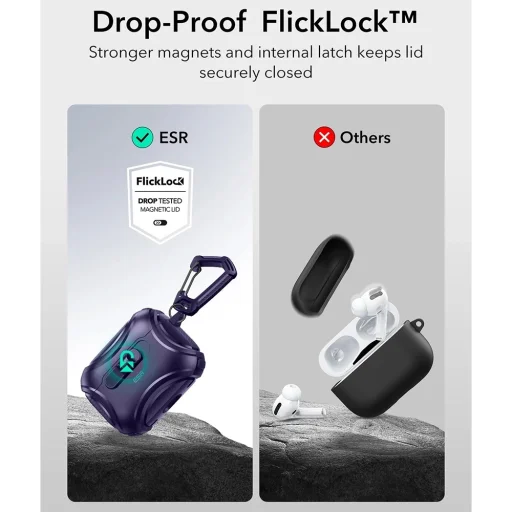 Apple AirPods Pro 3 Lila ESR Cyber FlickLock HaloLock tok - 8