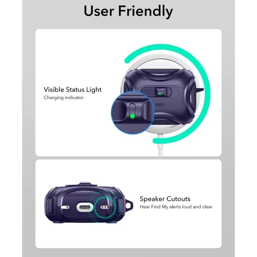 Apple AirPods Pro 3 Lila ESR Cyber FlickLock HaloLock tok - 9