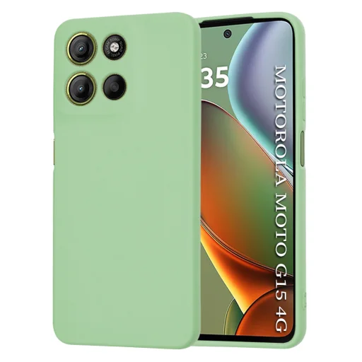 Motorola Moto G15 / G15 Power Techsuit SoftFlex - Menta Zöld tok - 1