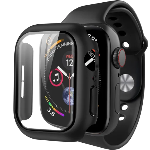 Apple Watch 7 41mm Fekete ANANK kijelzővédő tok - 2