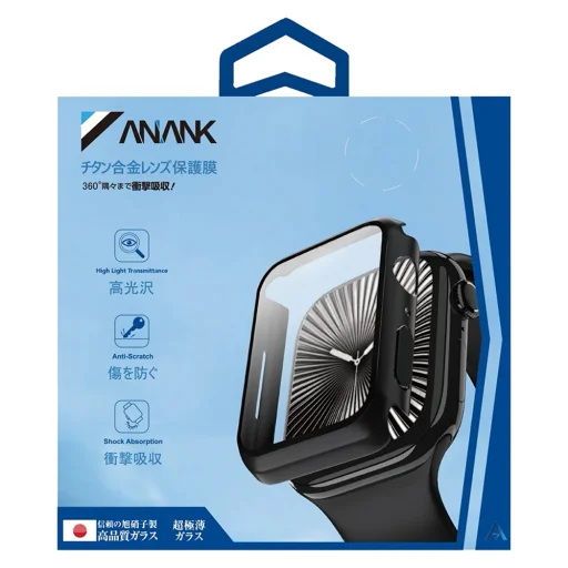 Apple Watch 7 41mm Fekete ANANK kijelzővédő tok - 13