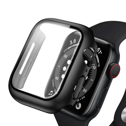 Apple Watch 7 41mm Fekete ANANK kijelzővédő tok - 1