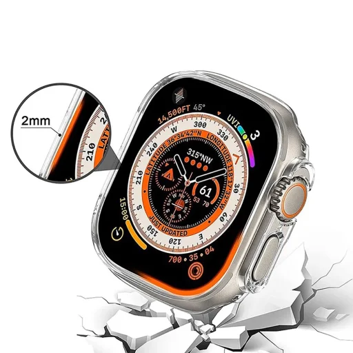 Apple Watch 7 41mm Fekete ANANK kijelzővédő tok - 7