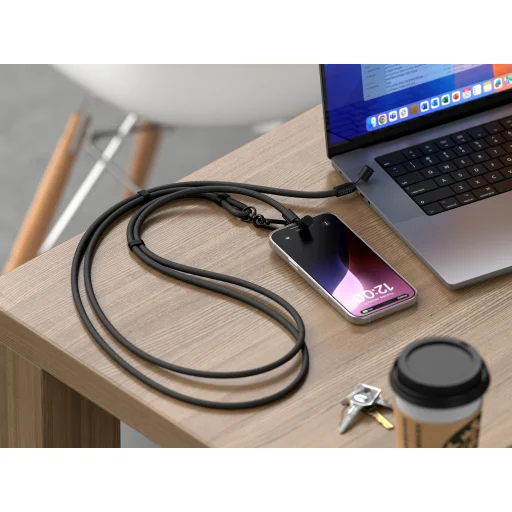 Satechi OntheGo Crossbody Lanyard Cable - Black - 3