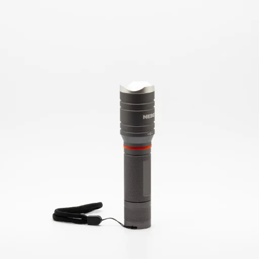 NEBO NEB-6746-G TAC SLYDE zseblámpa, 300 lumen, zoom, alumínium burkolat, IPX4, 5 féle üzemmód, elemes működés - 2