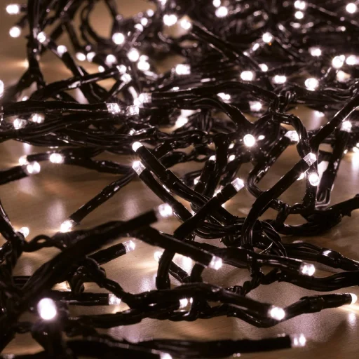 Home LC 768/WW LED-es cluster fényfüzér 7,5 m / 768 db melegfehér LED, fekete vezeték, 8 fényprogram, távirányító, hálózati adapter, kül- és beltéri kivitel - 1