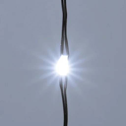 Home ML 250G/WH micro LED-es fényfüzérköteg, 250 db hidegfehér micro LED, 10 ágú, vékony, zöld színű vezeték, hálózati adapter, kül- és beltéri kivitel - 2