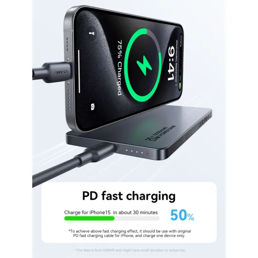 USAMS Induction powerbank 5000mAh 20W PD Fast Charge white CY Series 5KCD23103 (US-CD231) - 10