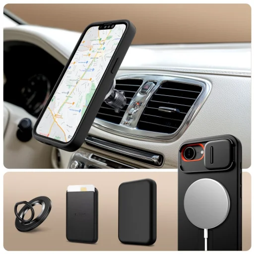 iPhone 16e Tech-protect Kevlar Aura Magsafe tok Fekete - 6