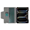 iPad Pro 13 (2024) Fekete Techsuit KeyTab Pro (RGB Vezeték nélküli Billentyűzettel/Stylus Toll Tartóval) tok thumbnail