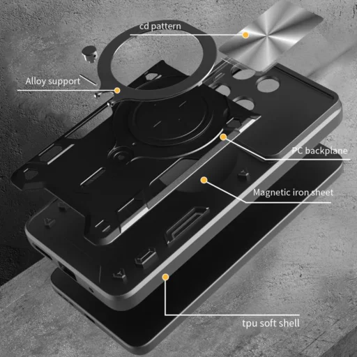 Motorola Moto G15 / G15 Power Techsuit CamGuard Pro fekete tok - 3