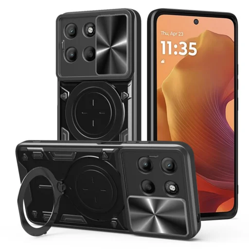 Motorola Moto G15 / G15 Power Techsuit CamGuard Pro fekete tok - 1