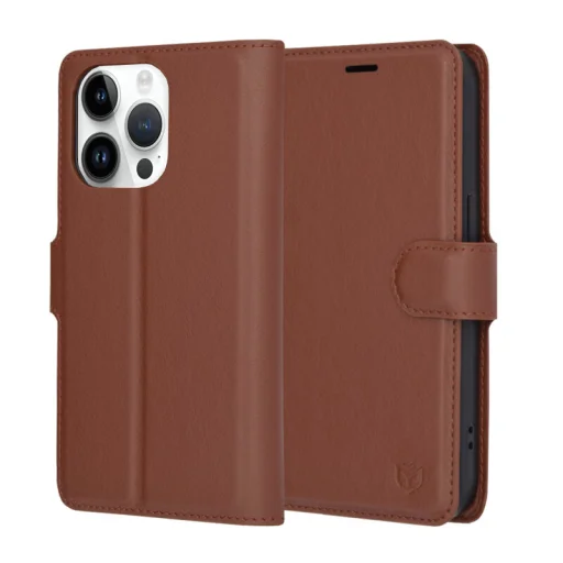 Apple iPhone 14 Pro Barna Techsuit Leather Folio tok - 1