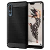 Huawei P20 Pro - Techsuit Carbon Silicone - Fekete tok