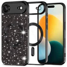 iPhone 17 Air Fekete Techsuit Luxury Glitter MagSafe tok