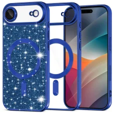 iPhone 17 Air Techsuit - Luxury Glitter MagSafe - Deep Blue tok