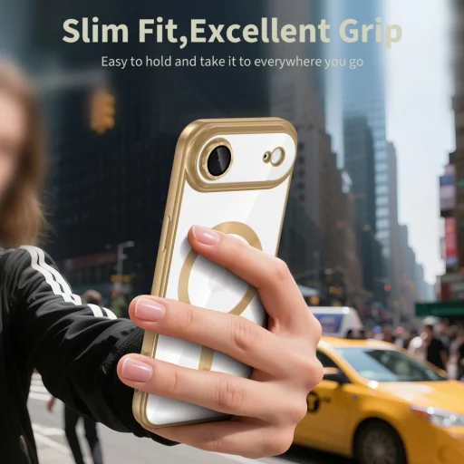 iPhone 17 Air Ezüst Techsuit Luxury Crystal MagSafe tok - 5