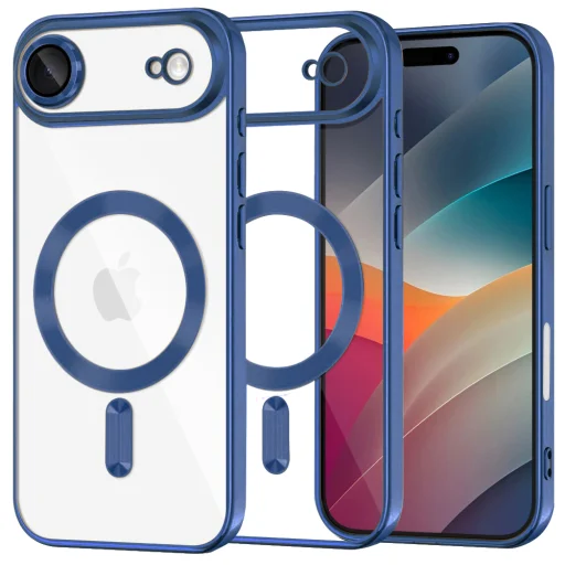 iPhone 17 Air Deep Blue Techsuit Luxury Crystal MagSafe tok - 1