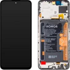 LCD Kijelzőmodul Honor 90 Smart / X7b 4G-hez, akkumulátorral, Éjfekete
