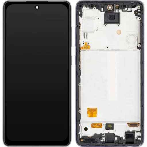 LCD kijelzőmodul Samsung Galaxy A52 5G A526 / A52 A525 / A52s 5G A528, OLED Verzió, Utángyártott, Fekete - 1