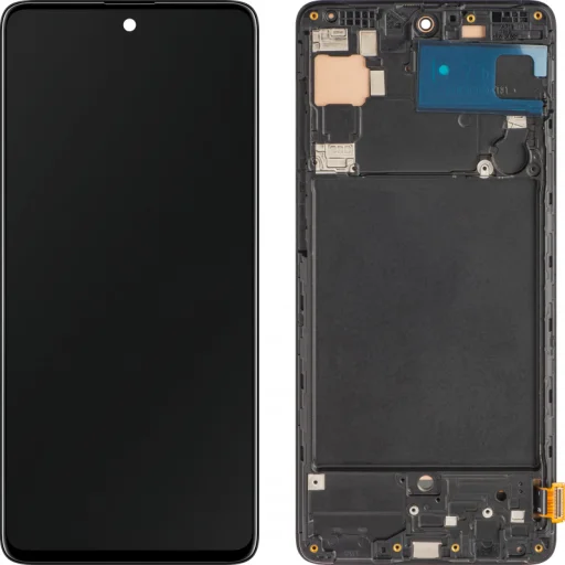 LCD Kijelző Modul MP Samsung Galaxy A71 A715, Utángyártott, Fekete - 1