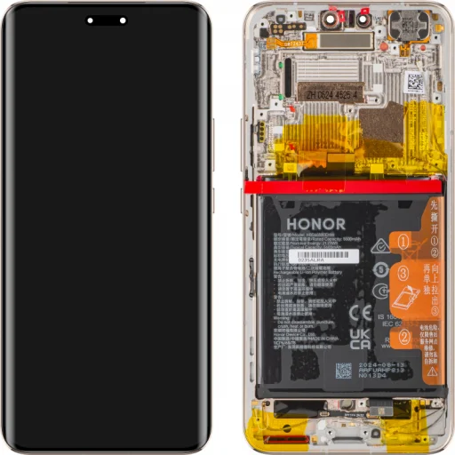 LCD Kijelzőmodul Honor Magic6 Pro-hoz, akkumulátorral, arany - 1