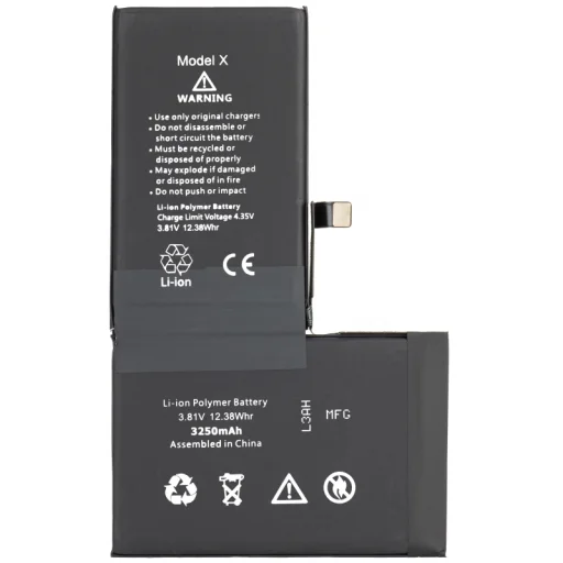 Akkumulátor Apple iPhone X-hez, 3250mAh nagy kapacitású - 1