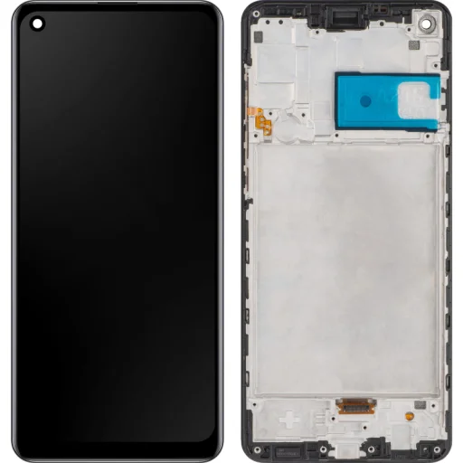 LCD Kijelzőmodul MP Samsung Galaxy A21s A217-hez, Aftermarket, Fekete - 1