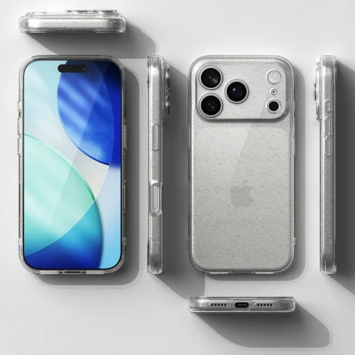iPhone 17 Pro Max Ringke Air Glitter Clear tok - 5