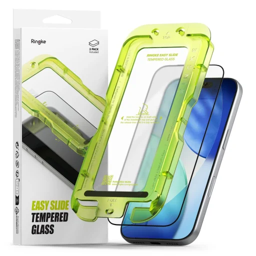 iPhone 17 Pro Max Ringke Easy Slide 2-pack fekete üvegfólia - 1