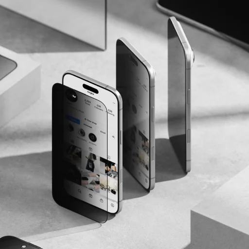 iPhone 17 Air Ringke Easy Slide 2-csomagos privát üvegfólia - 3