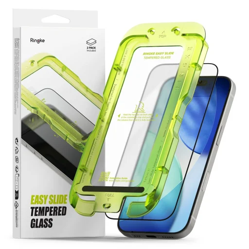 iPhone 17 Ringke Easy Slide 2-pack fekete üvegfólia - 1