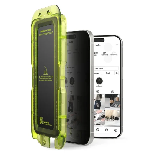 iPhone 17 Ringke Easy Slide privatizáló üvegfólia 2-pack - 2