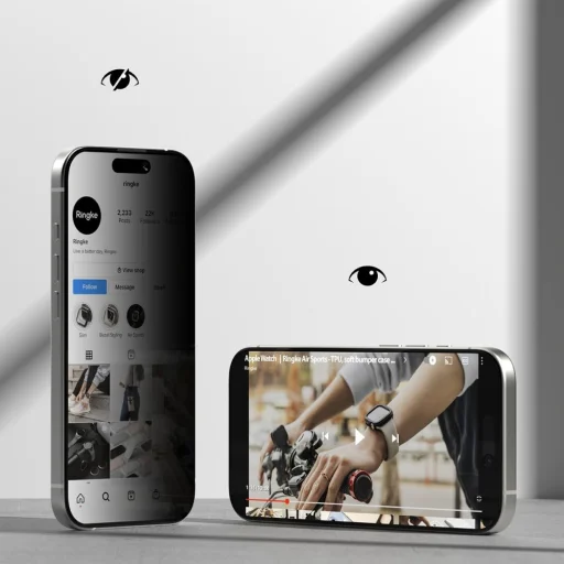 iPhone 17 Ringke Easy Slide privatizáló üvegfólia 2-pack - 3