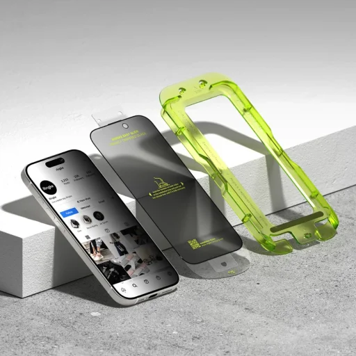 iPhone 17 Ringke Easy Slide privatizáló üvegfólia 2-pack - 4