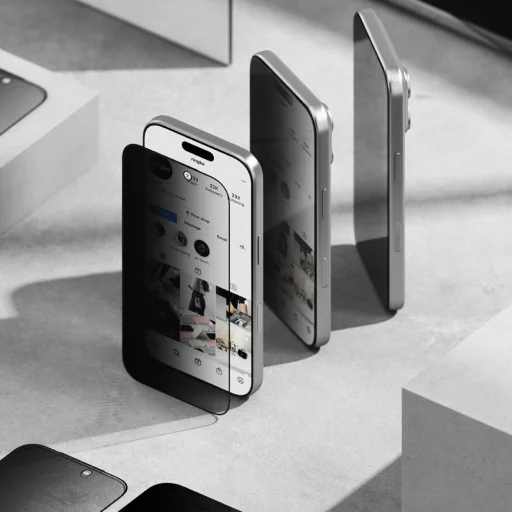 iPhone 17 Ringke Easy Slide privatizáló üvegfólia 2-pack - 5