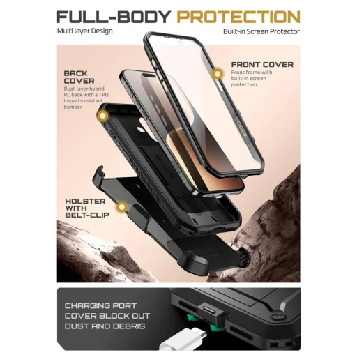 iPhone 17 Supcase Ub Pro fekete tok - 3