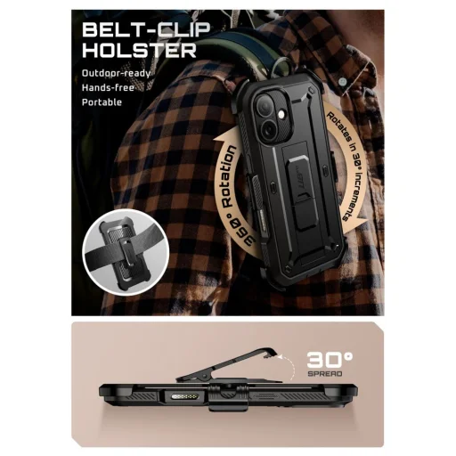 iPhone 17 Supcase Ub Pro fekete tok - 4