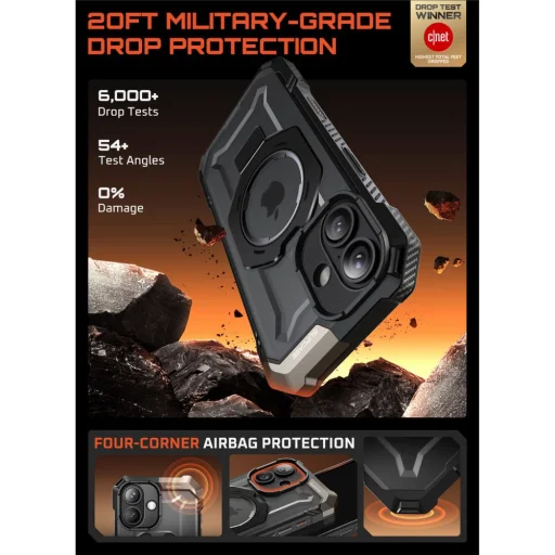 iPhone 17 Supcase Ub Grip Mag Magsafe Fekete tok - 3