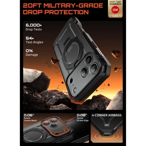 iPhone 17 Pro Supcase UB Grip Pro Mag Magsafe fekete tok - 3