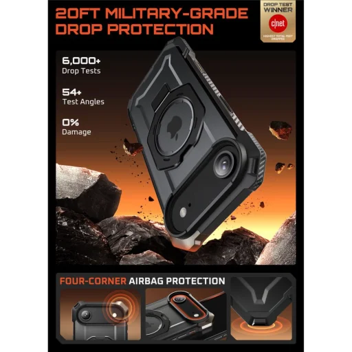 iPhone 17 Air tok Supcase UB Grip Mag Magsafe Fekete - 3