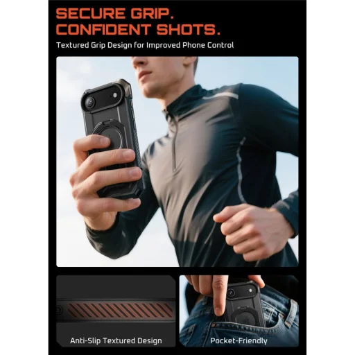 iPhone 17 Air tok Supcase UB Grip Mag Magsafe Fekete - 7